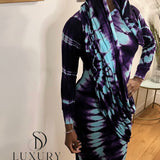 SAOUDIA DRESS | VIOLET/BLEU
