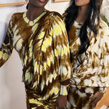 SAOUDIA DRESS | JAUNE/MARRON