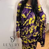 SAOUDIA DRESS | VIOLET/JAUNE