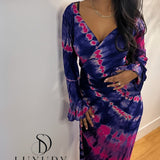 ZAYRA DRESS | BLEU/ROSE