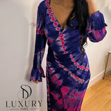 ZAYRA DRESS | BLEU/ROSE