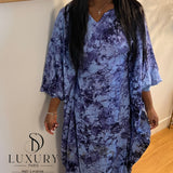 AMINA DRESS | BLEU/VIOLET