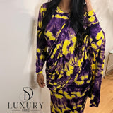 SAOUDIA DRESS | VIOLET/JAUNE