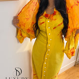HAWA DRESS | JAUNE/ORANGE