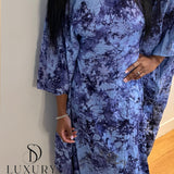 AMINA DRESS | BLEU/VIOLET