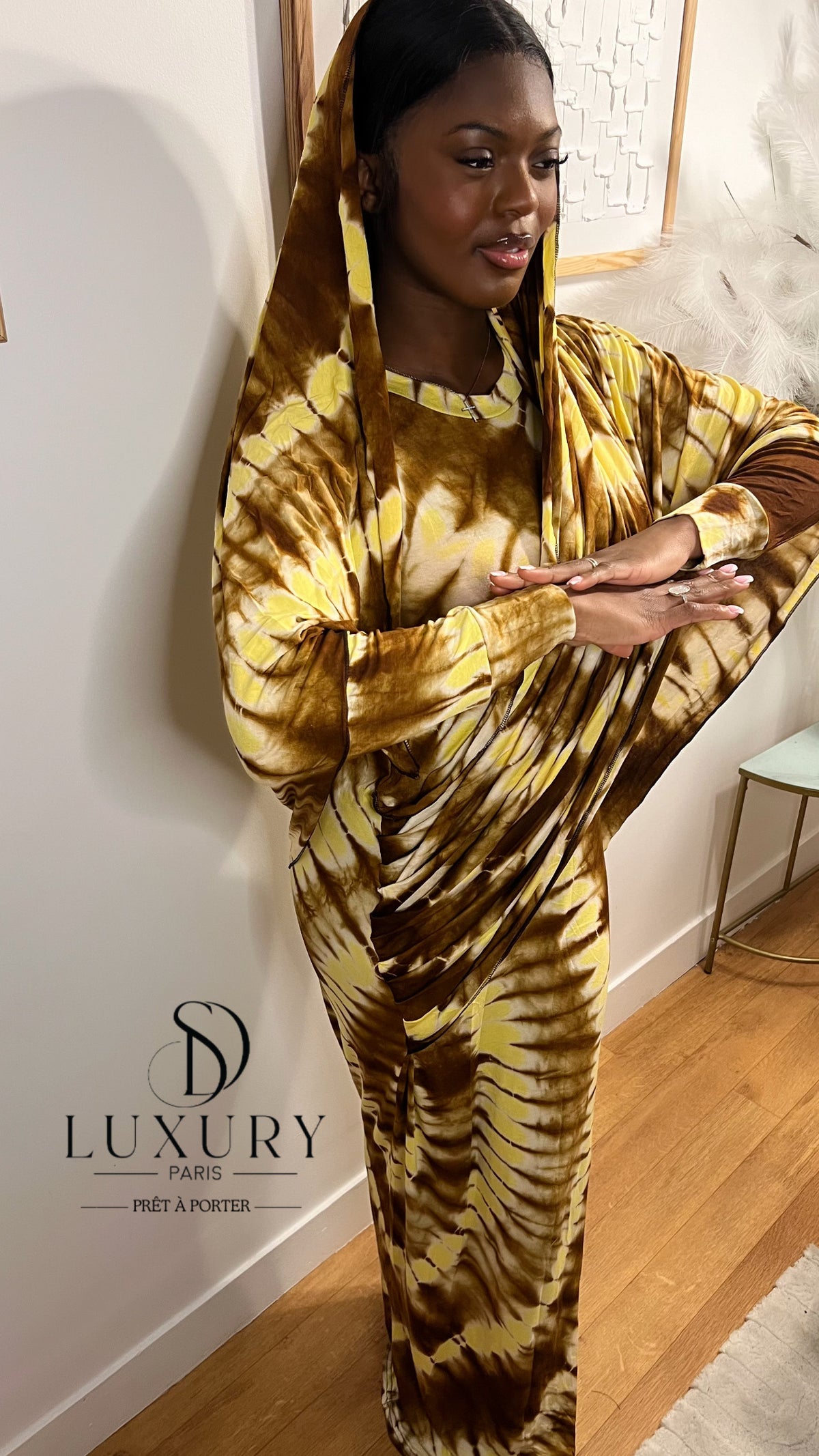 SAOUDIA DRESS | JAUNE/MARRON