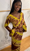ZAYRA DRESS | JAUNE/MARRON