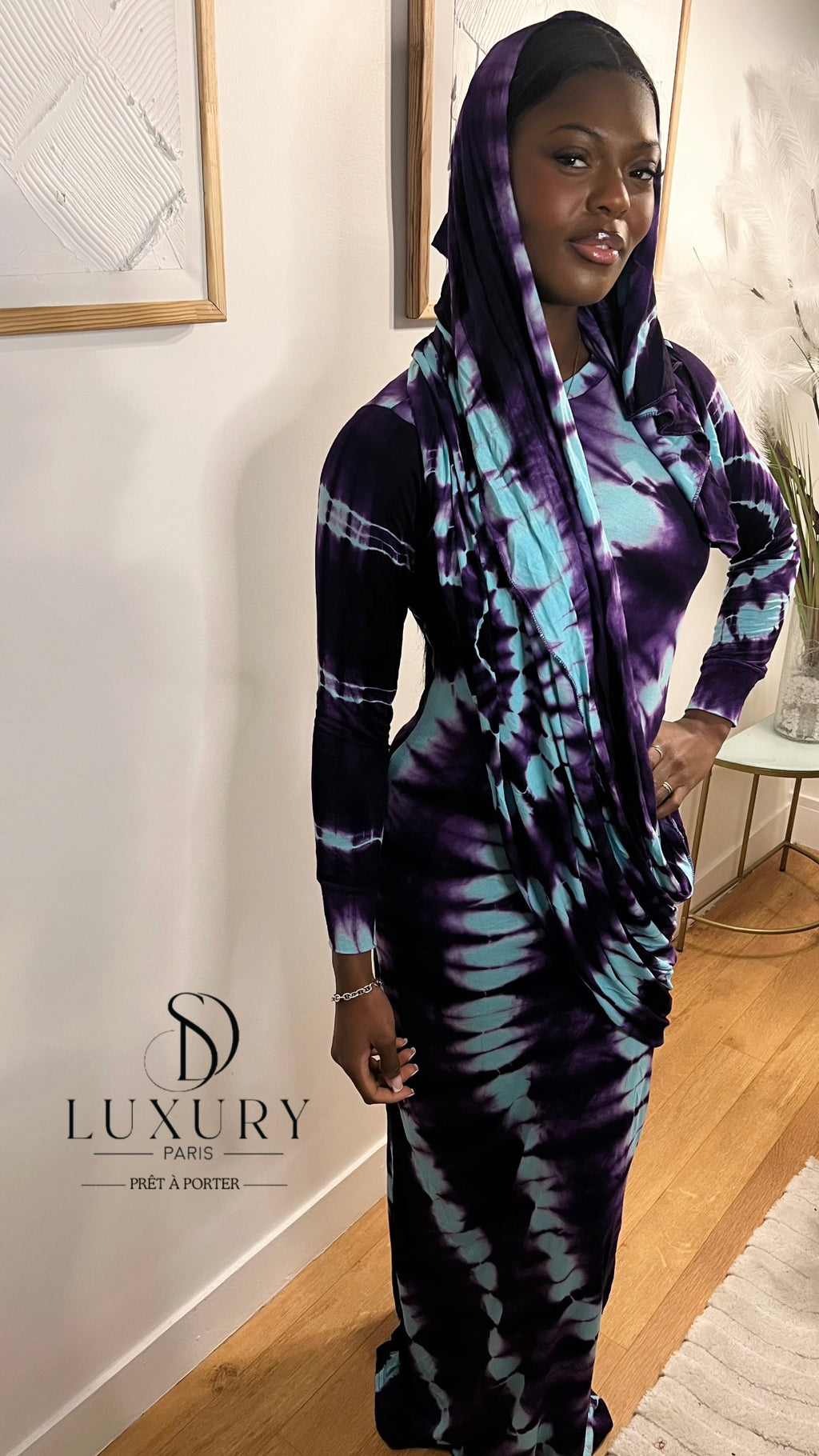 SAOUDIA DRESS | VIOLET/BLEU