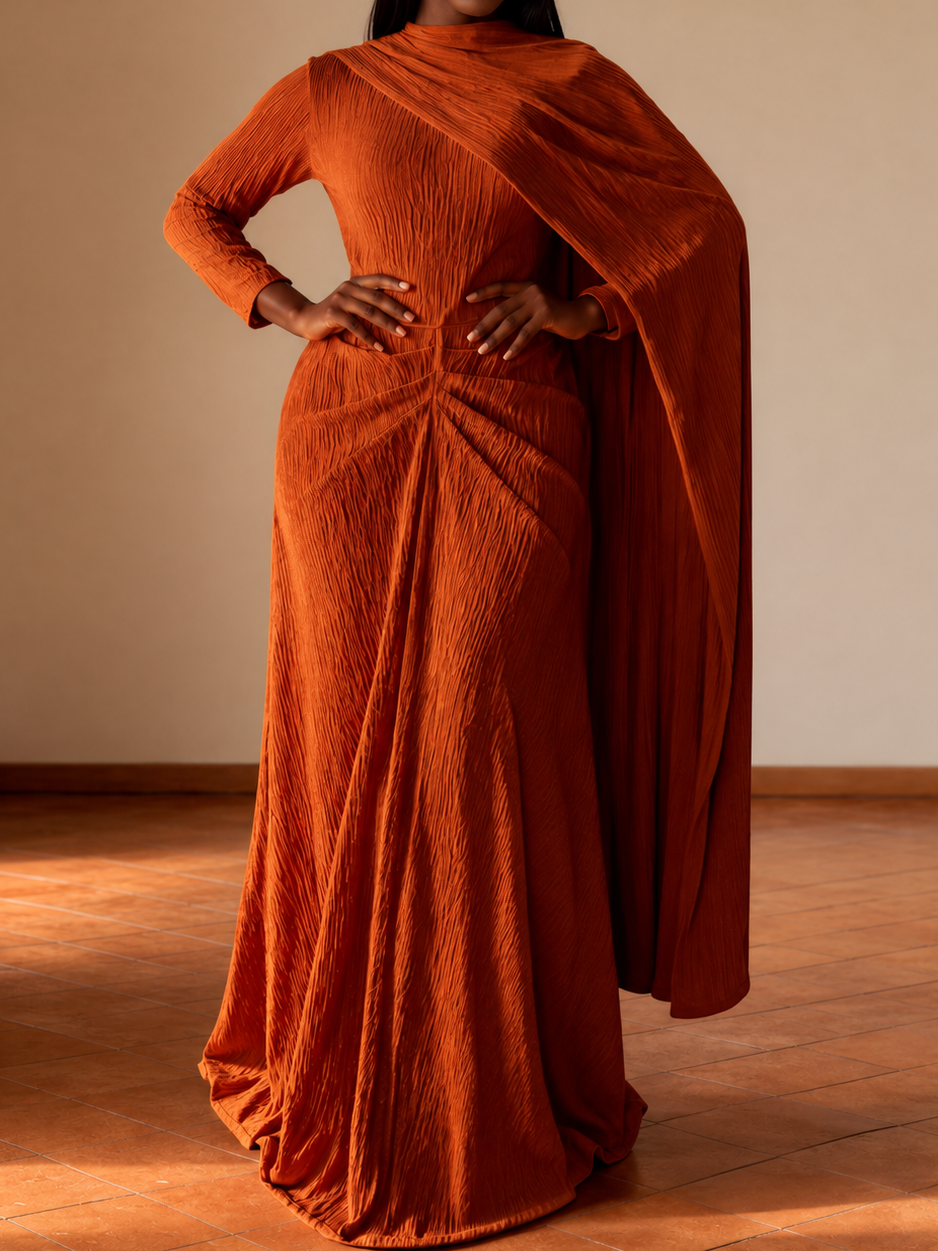 KEISHA DRESS | ORANGE BRÛLÉ
