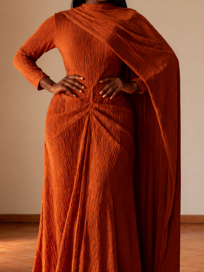 KEISHA DRESS | ORANGE BRÛLÉ