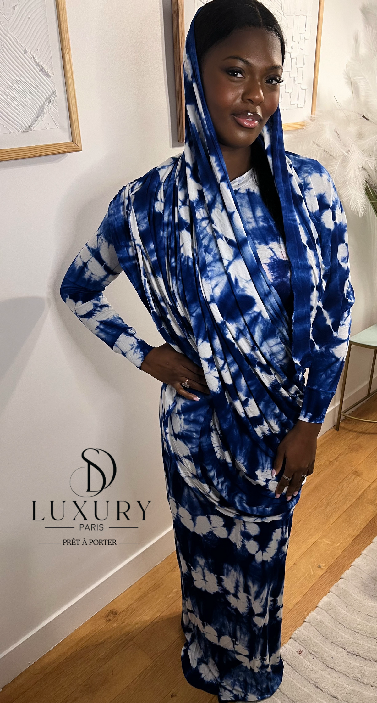 SAOUDIA DRESS | BLEU/BLANC