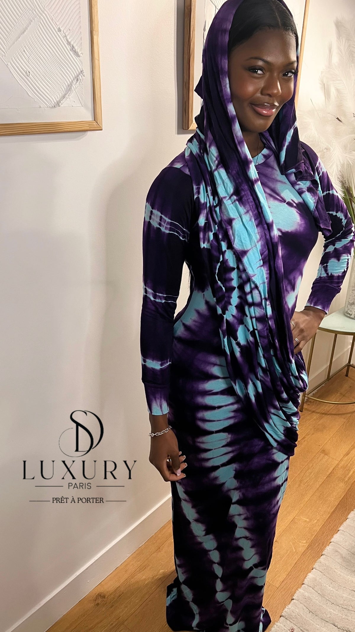 SAOUDIA DRESS | VIOLET/BLEU
