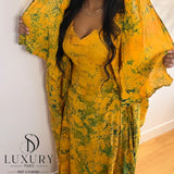 AMINA DRESS | JAUNE/VERT