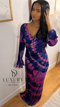 ZAYRA DRESS | BLEU/ROSE