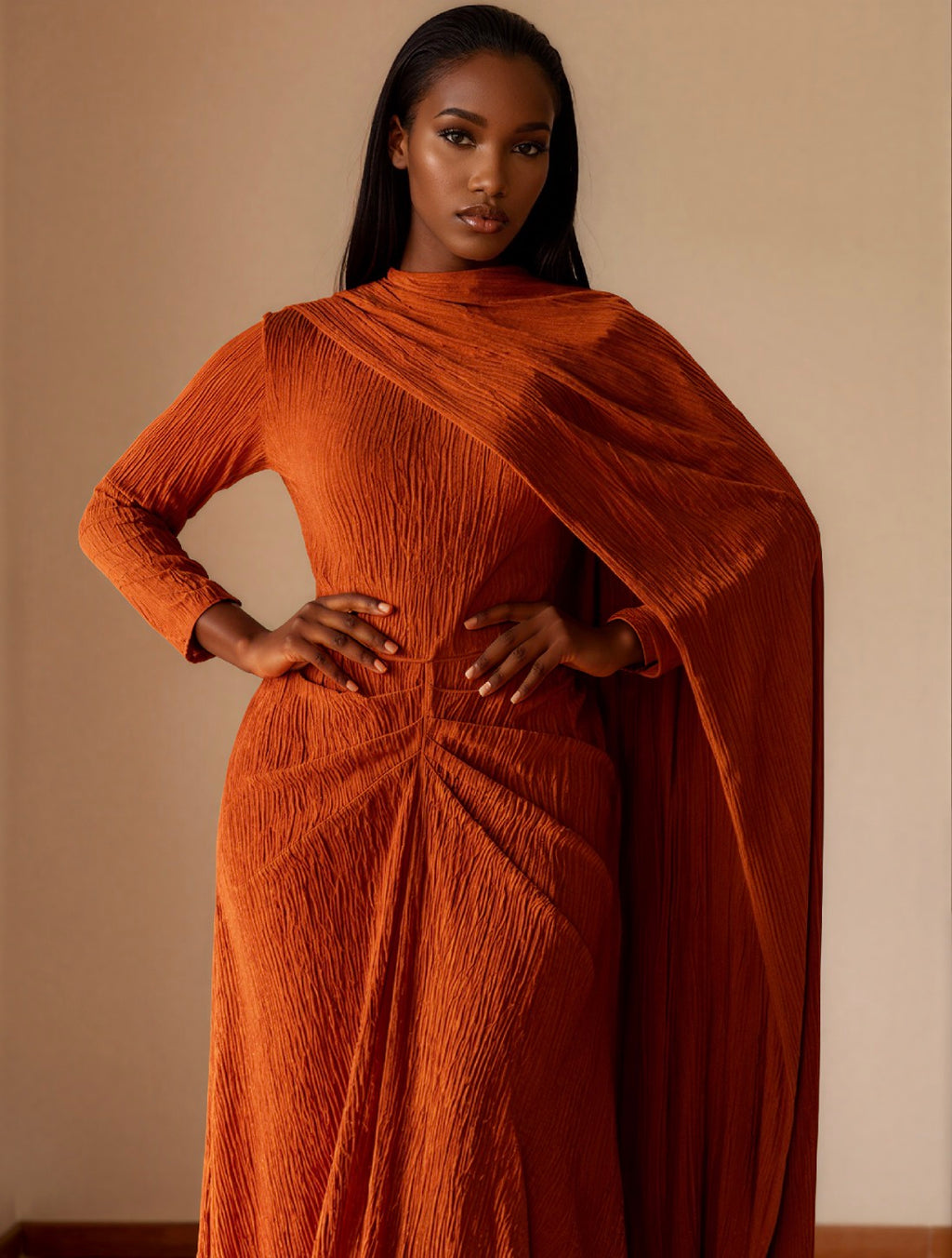 KEISHA DRESS | ORANGE BRÛLÉ