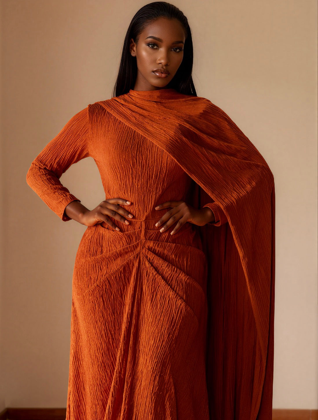 KEISHA DRESS | ORANGE BRÛLÉ