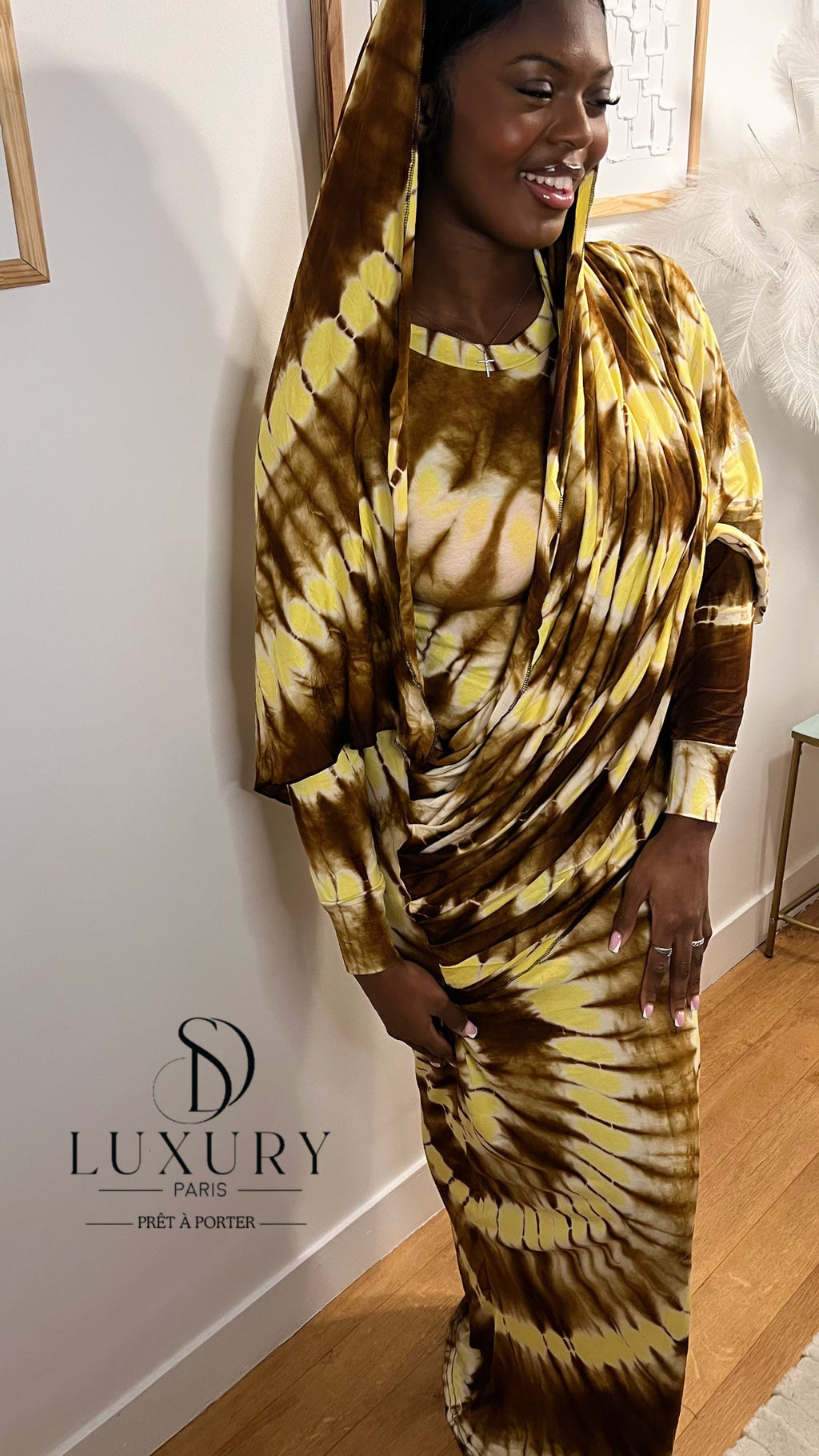 SAOUDIA DRESS | JAUNE/MARRON