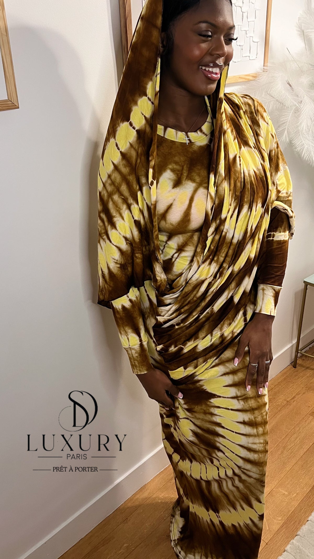 SAOUDIA DRESS | JAUNE/MARRON
