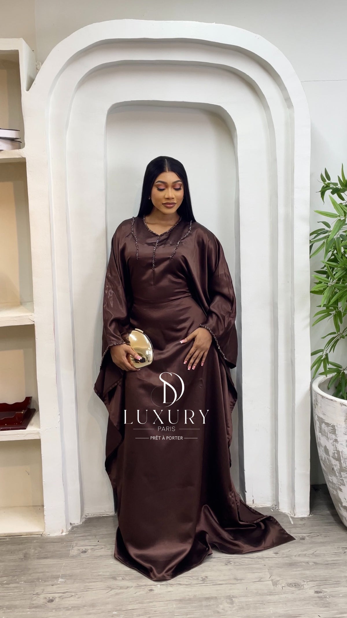 AMANI DRESS / MARRON