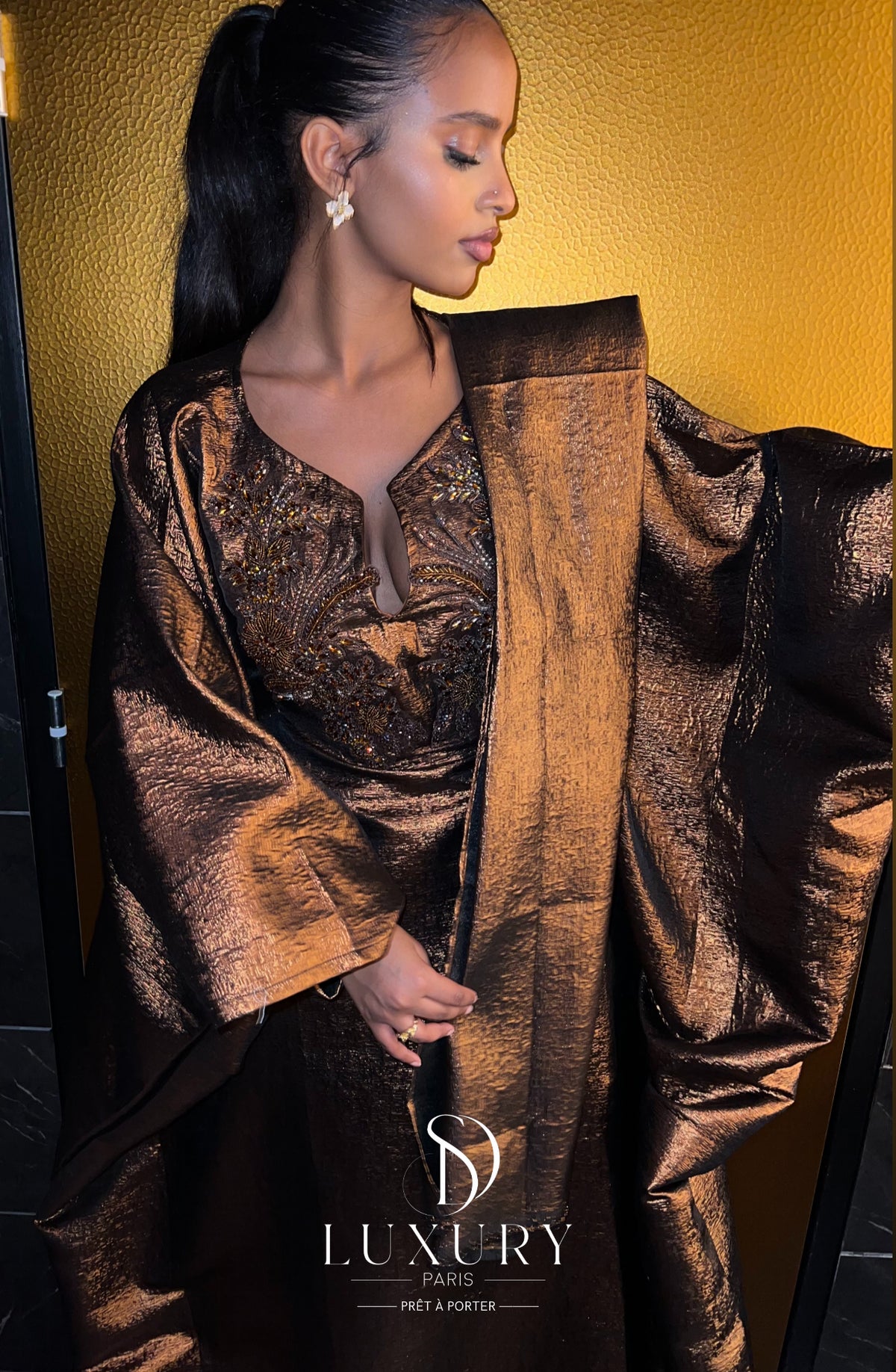 YOLANDA BÙBÙ | BROWN SHINY (sans fente)