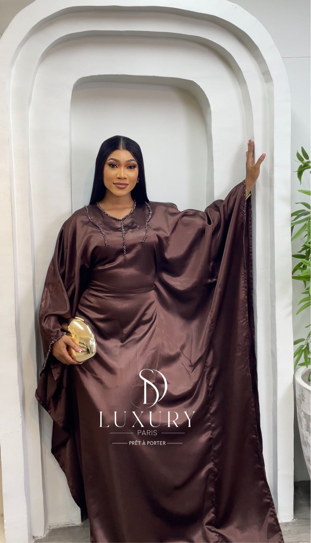 AMANI DRESS / MARRON